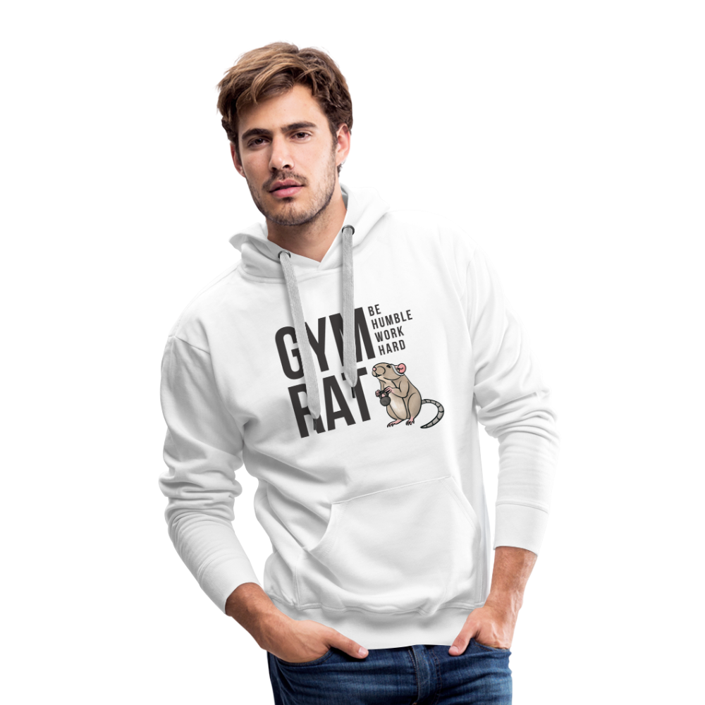 Gym Rat Premium Hoodie - white