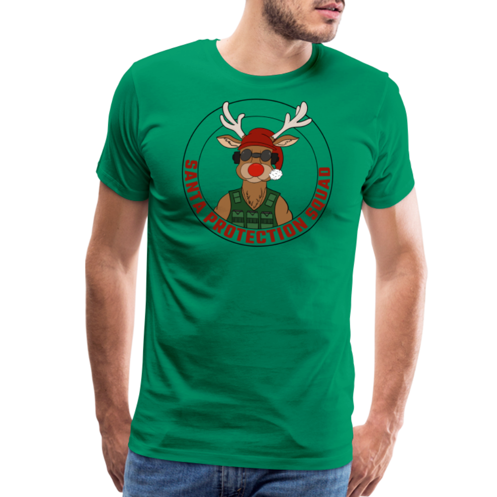 Santa Protection Squad Holiday Tee - kelly green