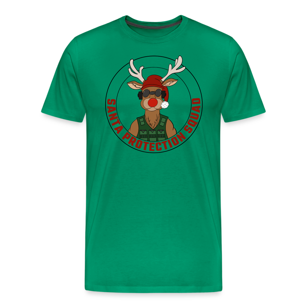 Santa Protection Squad Holiday Tee - kelly green