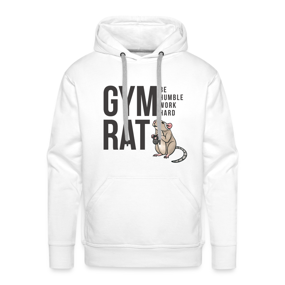 Gym Rat Premium Hoodie - white