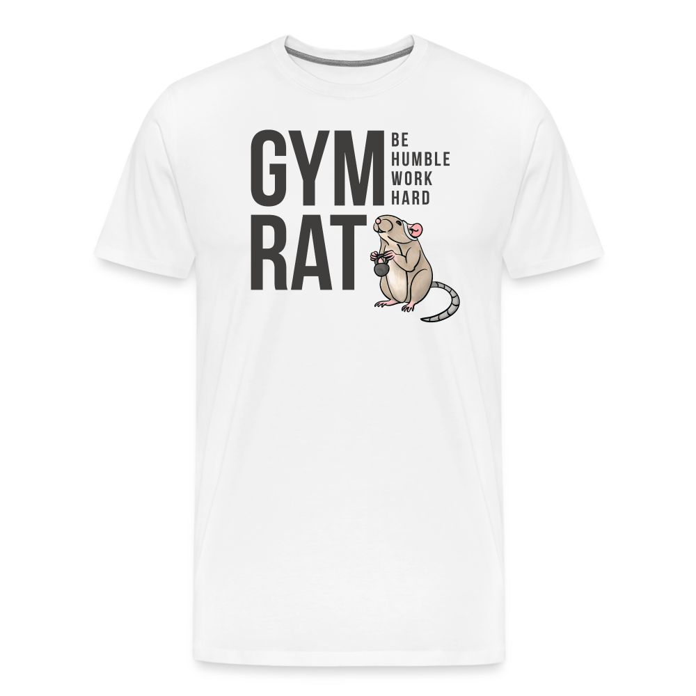 Gym Rat Premium Tee - white