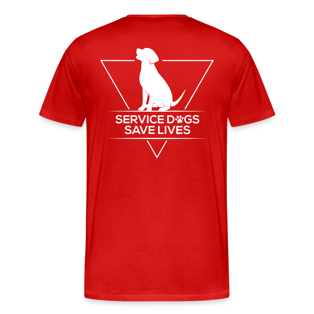 Service Dogs Save Lives Shirt - red