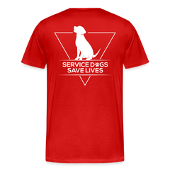 Service Dogs Save Lives Shirt - red