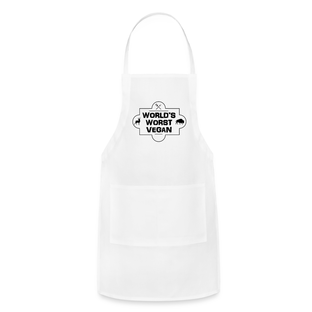 World's Worst Vegan BBQ Apron - white