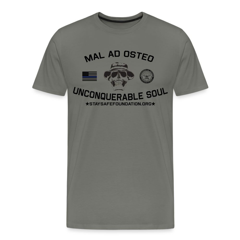 Bad to the Bone (Mal Ad Osteo) Tee - asphalt gray