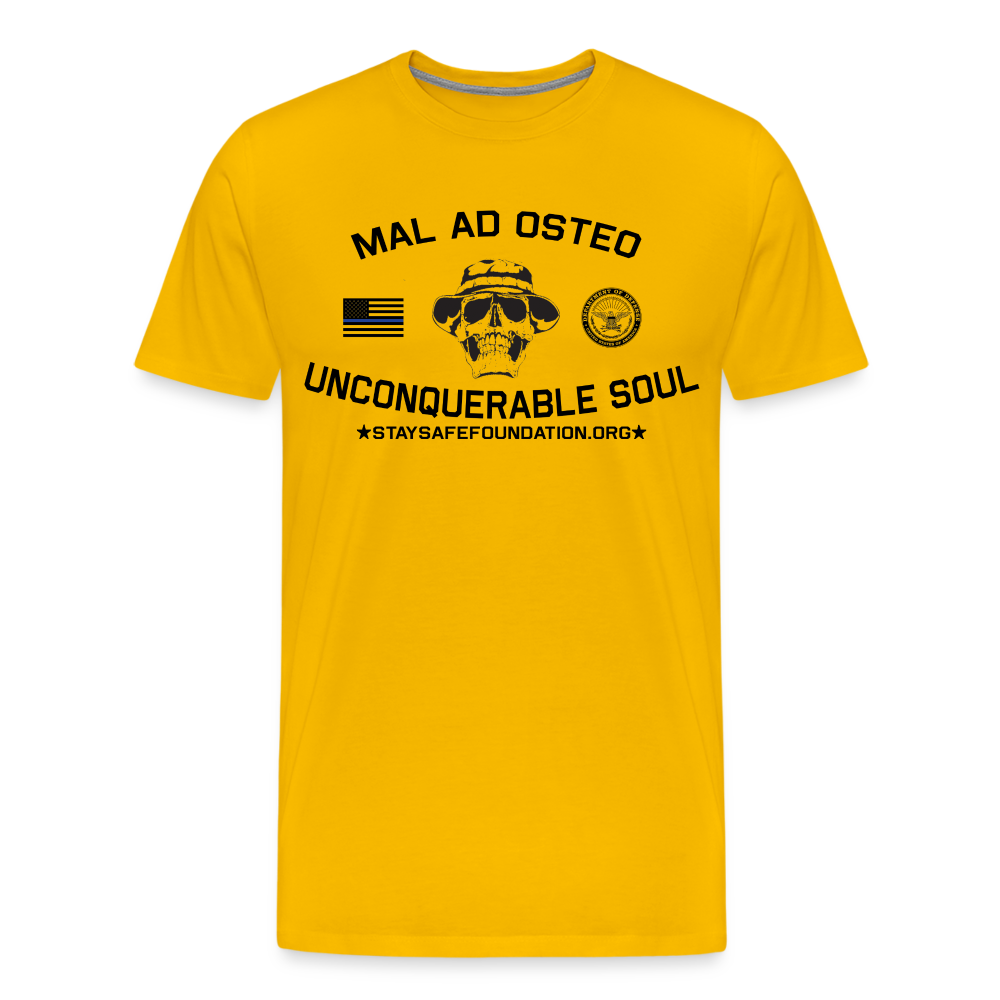 Bad to the Bone (Mal Ad Osteo) Tee - sun yellow