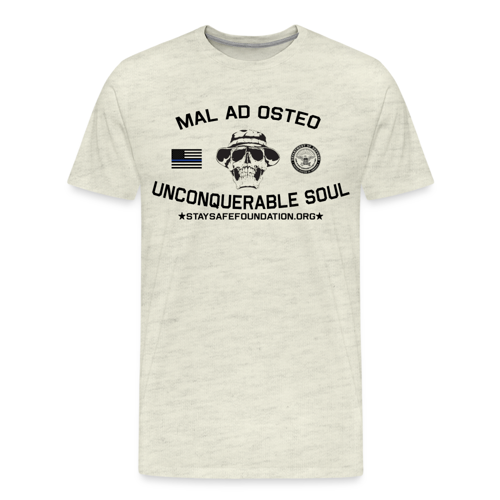 Bad to the Bone (Mal Ad Osteo) Tee - heather oatmeal