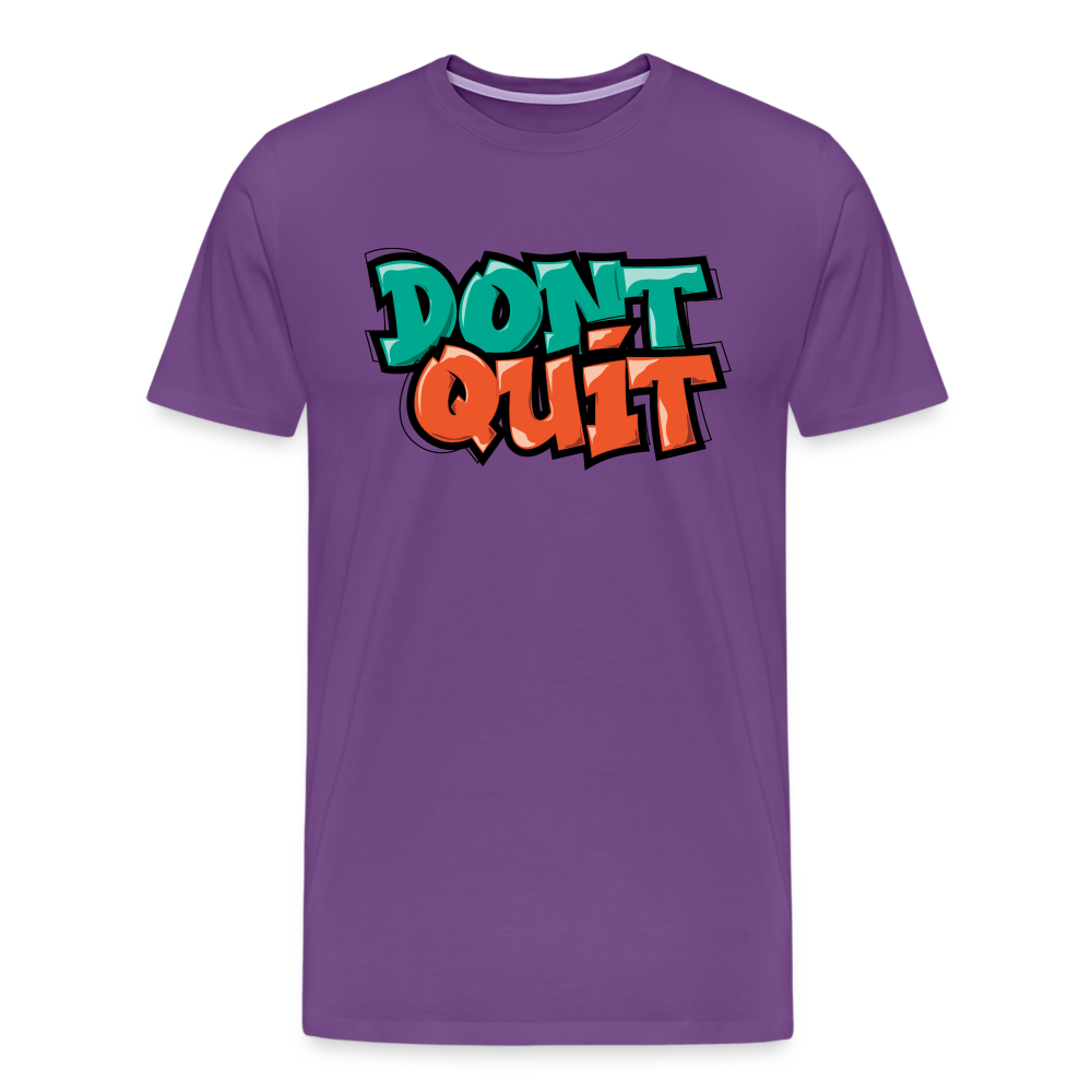 Don't Quit Graffiti T-Shirt - purple