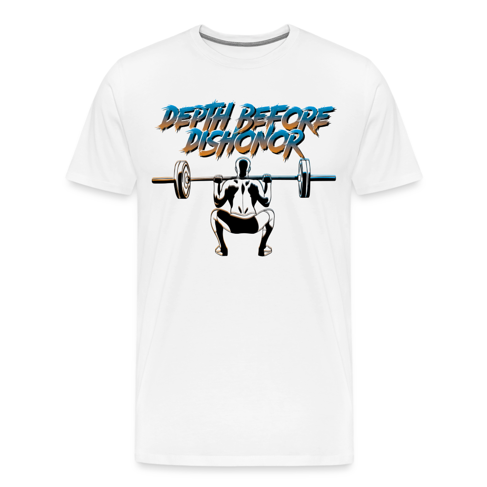 Depth Before Dishonor Men's Premium Tee - white