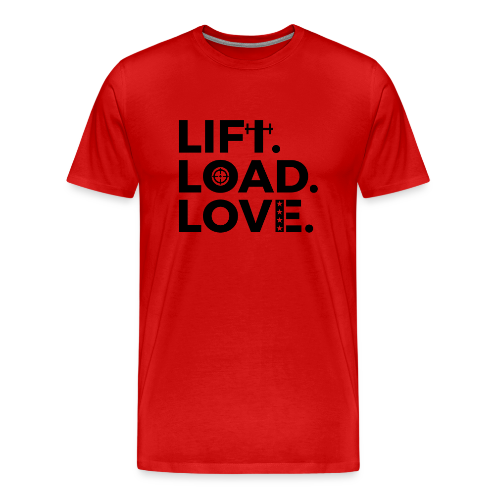 Lift, Load, Love T-Shirt - red