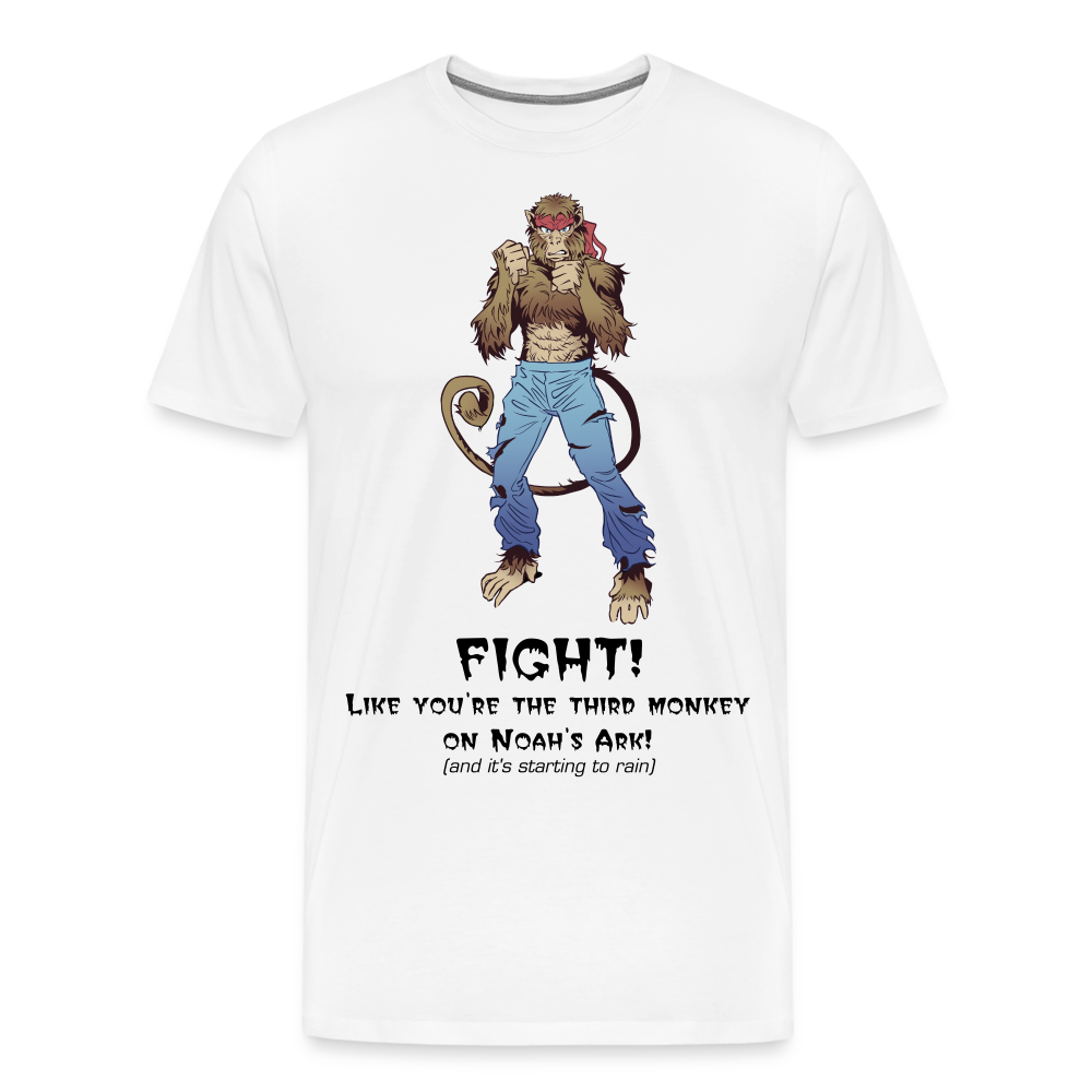 Third Monkey on Noah's Ark - white