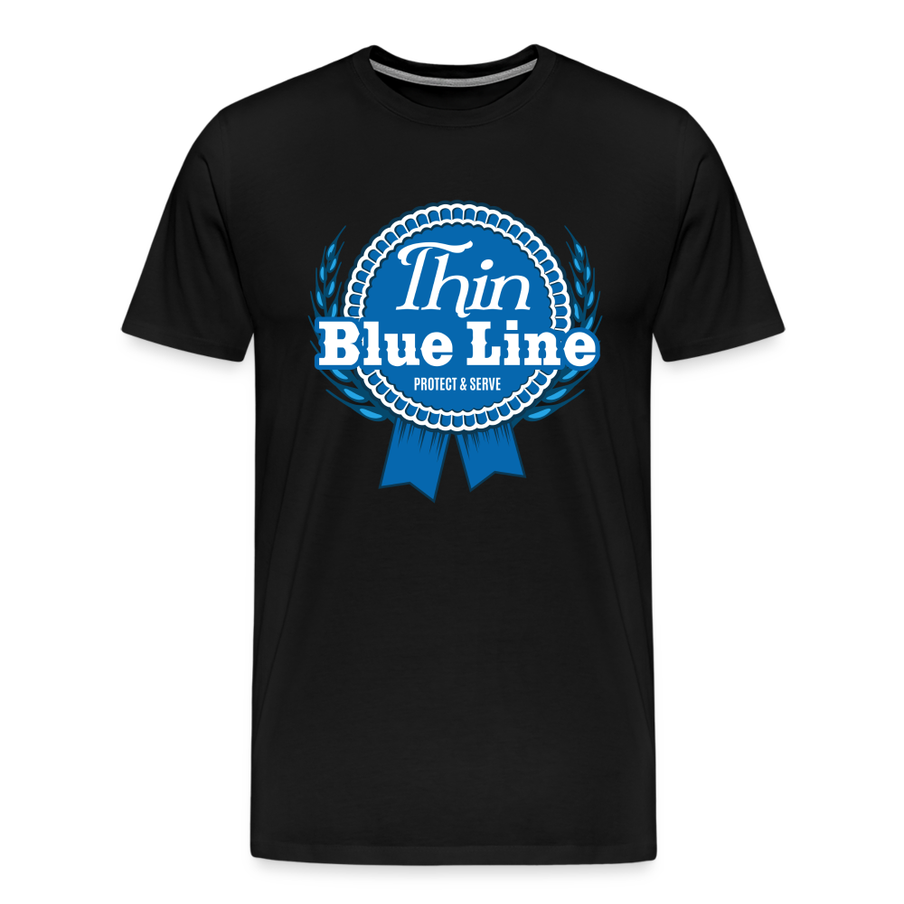 Thin Blue Line Beer Tee - black