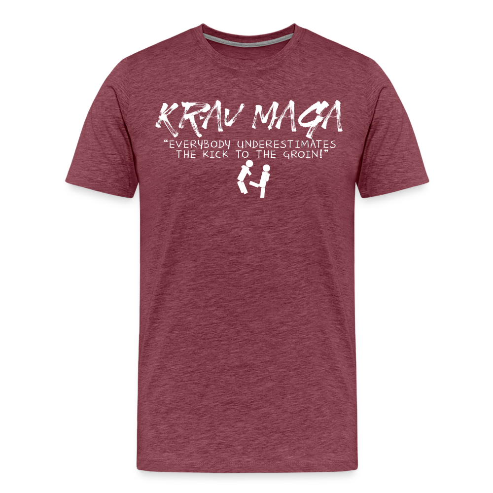 The Groin Kick - heather burgundy