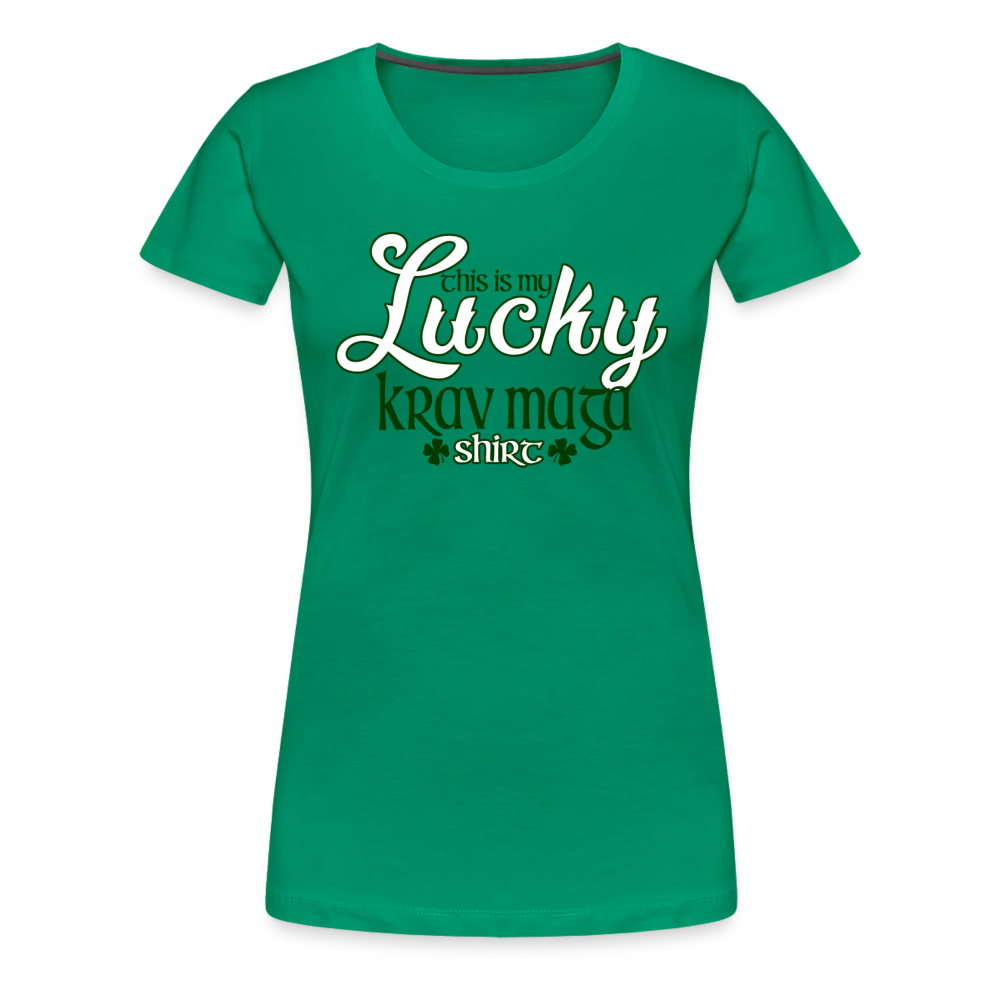 My Lucky Krav Maga Shirt, Women's T - kelly green