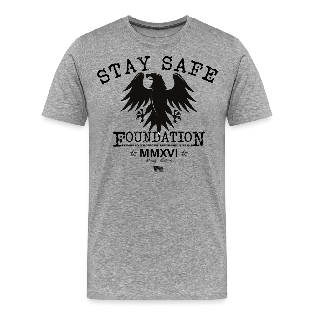Stay Safe Military Type Tee - heather gray