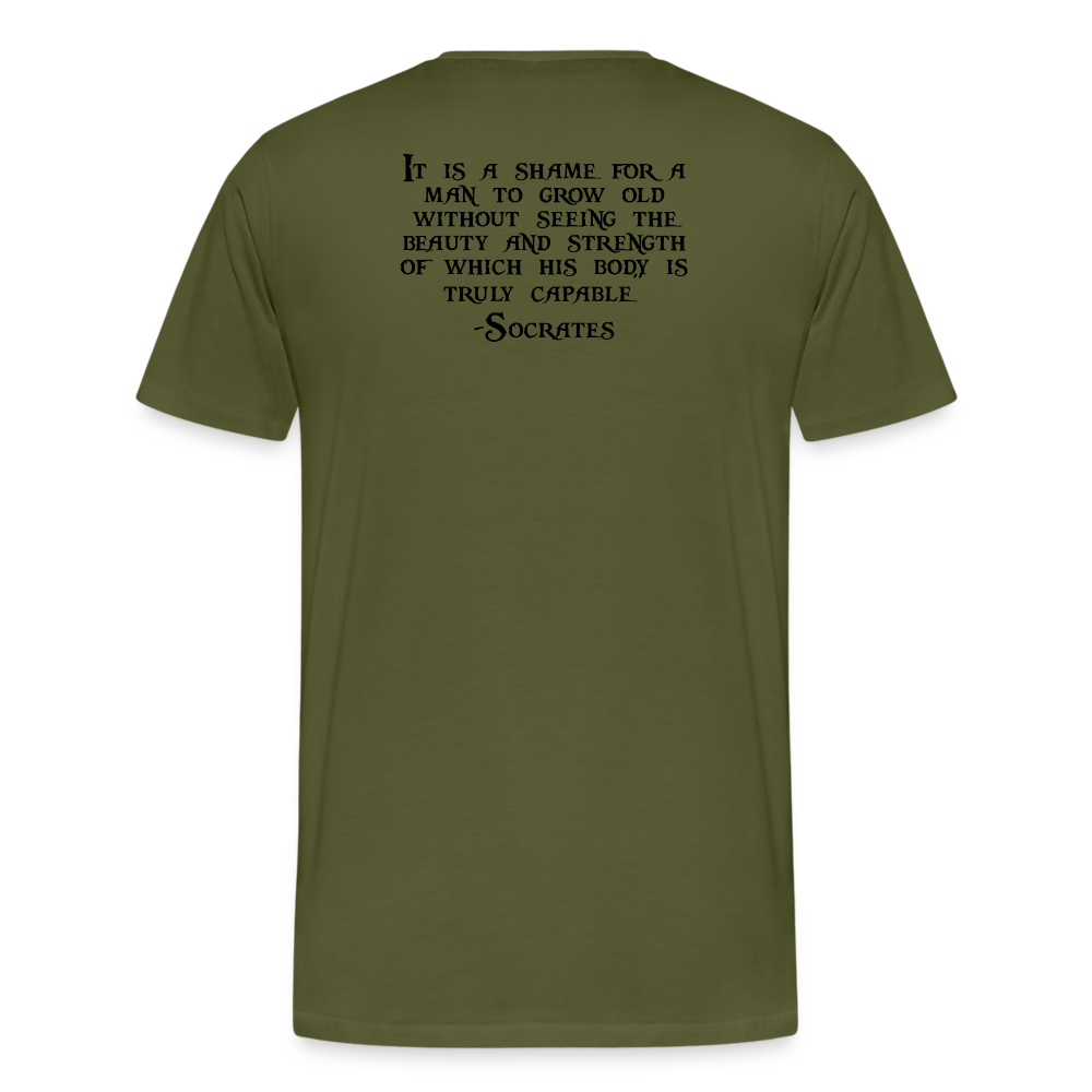 Stay Safe Military Type Tee - olive green