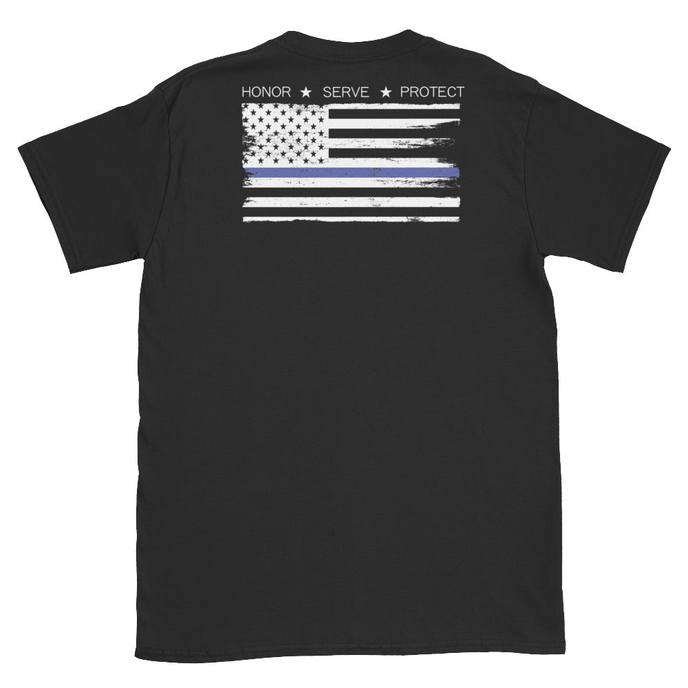 Honor Serve Protect Thin Blue Line Tee