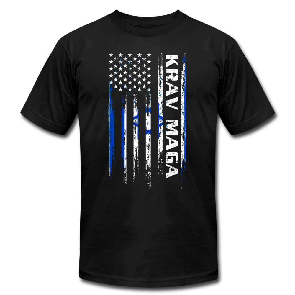 Krav Maga Israeli American Flag - black