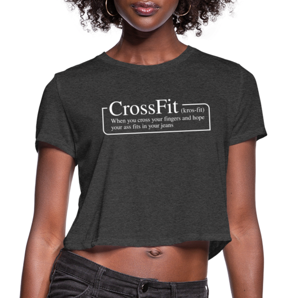 CrossFit Booty Definition Crop Top - deep heather