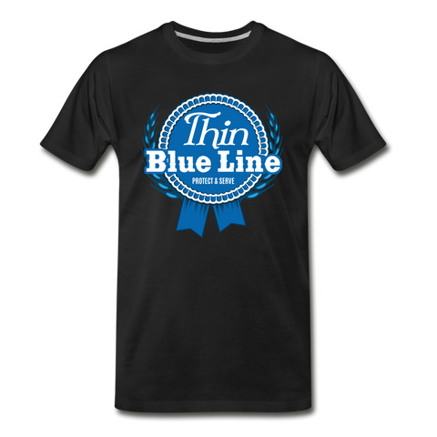 Thin Blue Line Beer Tee - black