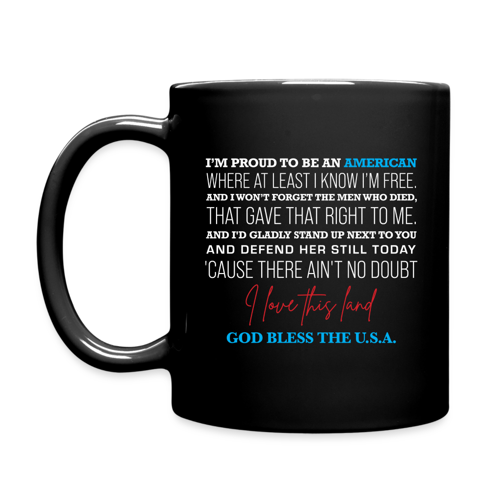 God Bless the USA Charity Coffee Mug - black