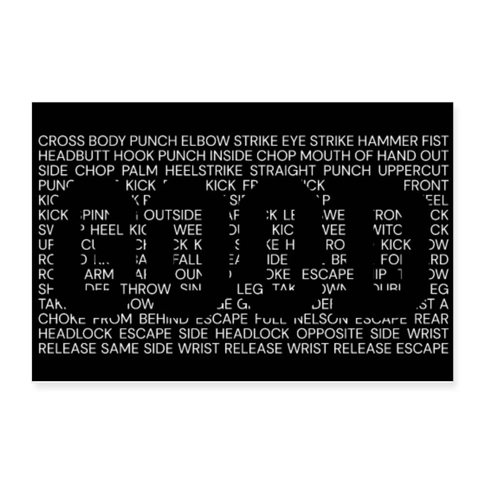 GOOD Krav Maga Poster - white