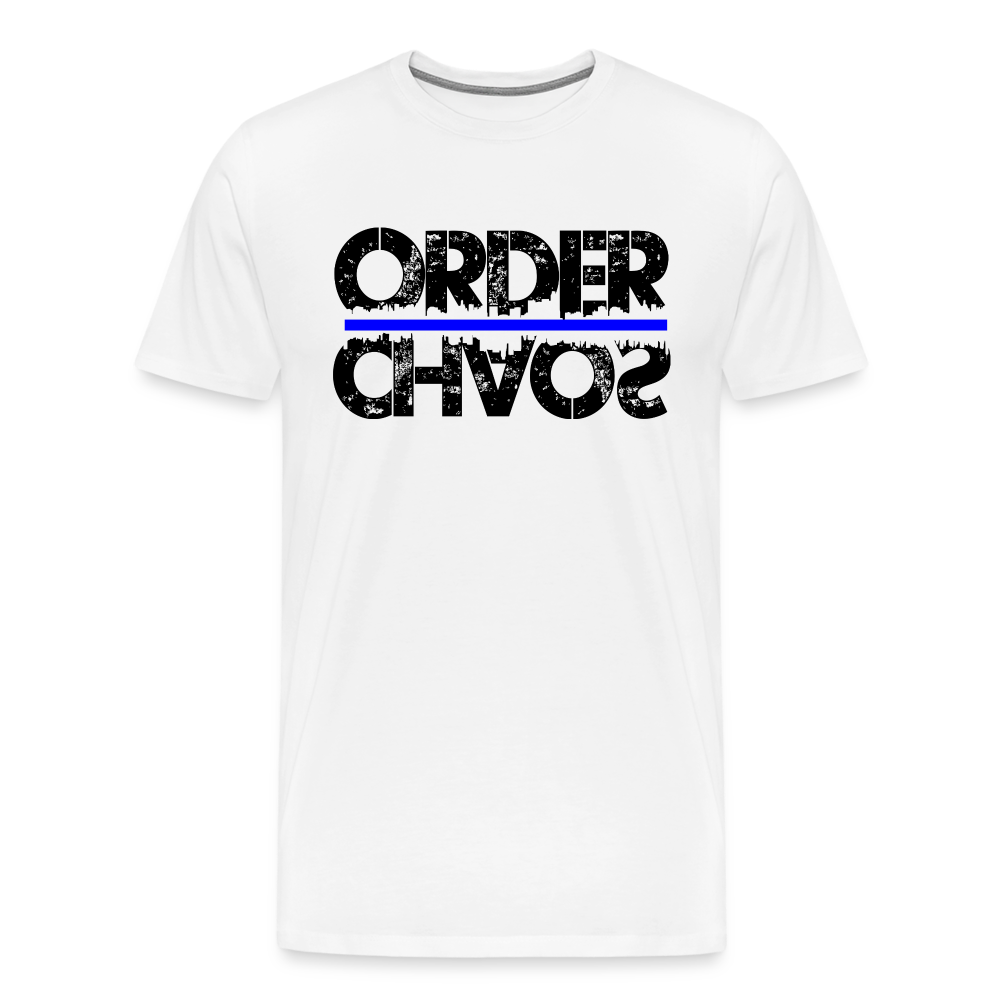 Order over Chaos Thin Blue Line T-Shirt - white