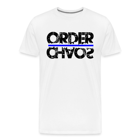 Order over Chaos Thin Blue Line T-Shirt - white