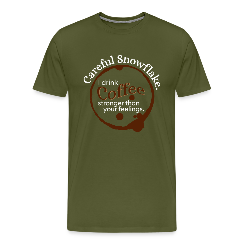 Snowflake Feelings T-Shirt - olive green