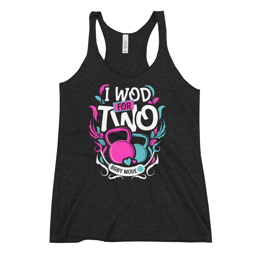 I WOD for Two Pregnancy Racerback Tank Top