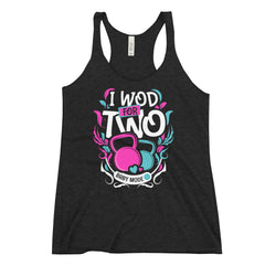 I WOD for Two Pregnancy Racerback Tank Top