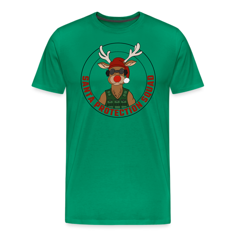 Santa Protection Squad Holiday Tee - kelly green