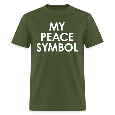 My Peace Symbol Unisex Tee - military green