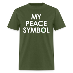 My Peace Symbol Unisex Tee - military green