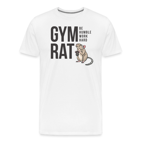 Gym Rat Premium Tee - white