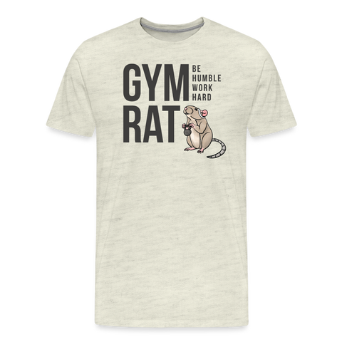 Gym Rat Premium Tee - heather oatmeal