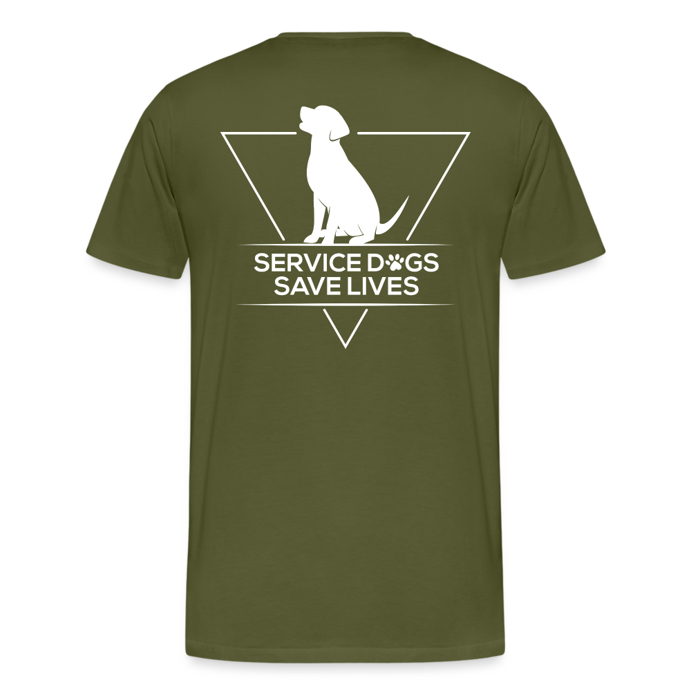 Service Dogs Save Lives Shirt - olive green