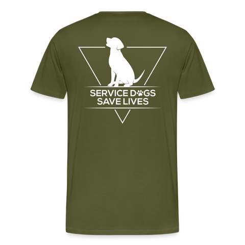 Service Dogs Save Lives Shirt - olive green