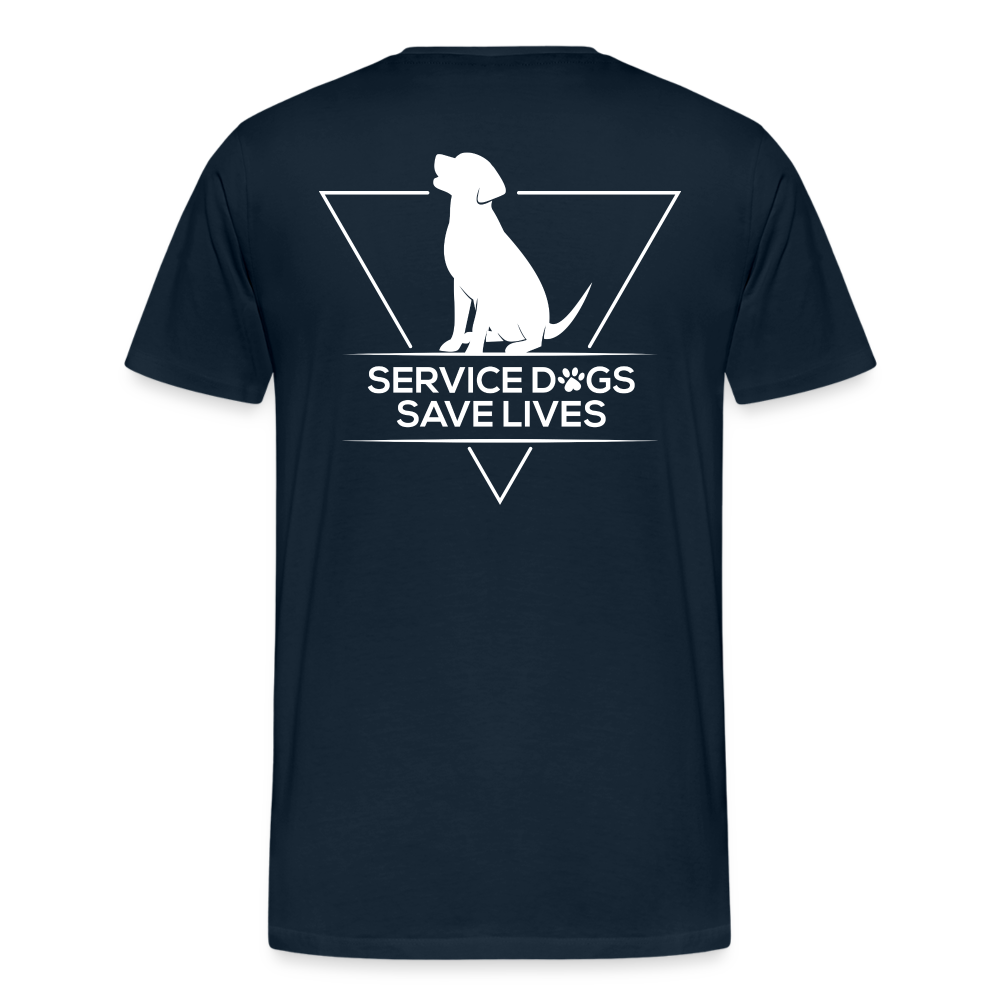 Service Dogs Save Lives Shirt - deep navy