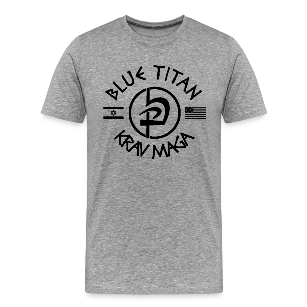 Blue Titan Krav Maga Circle Tee - heather gray