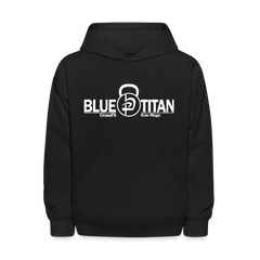 Blue Titan KB Logo Kids' Hoodie - black