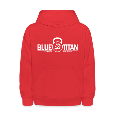 Blue Titan KB Logo Kids' Hoodie - red