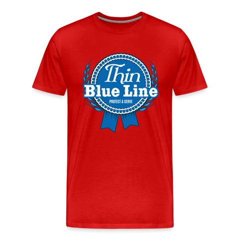 Thin Blue Line Beer Tee - red