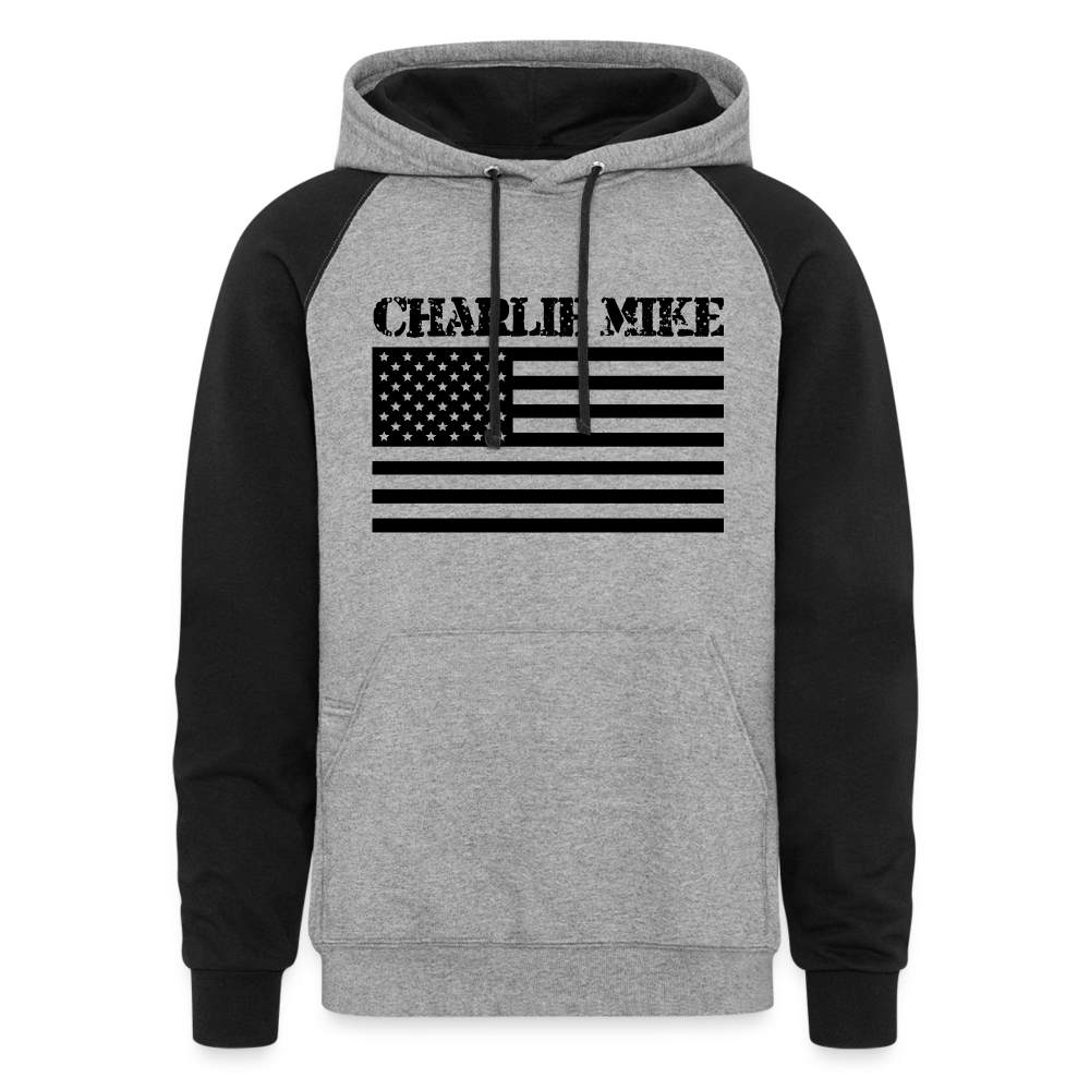 Charlie Mike Two-Tone Hoodie - heather gray/black