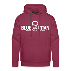 Protect Your Nuts, Blue Titan hoodie - burgundy