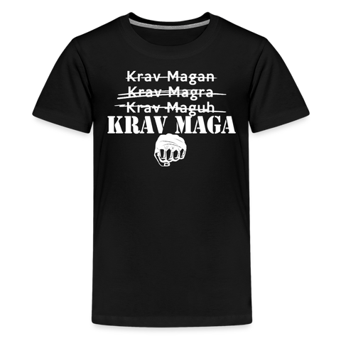 Krav Maga Spelling Errors Kids Tee - black