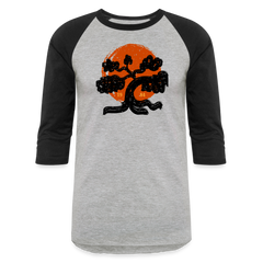 Bonzai Tree 3/4 Tee - heather gray/black