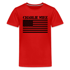 Kids' Charlie Mike Premium Tee - red