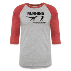 Running, Dinosaur Motivation - heather gray/red