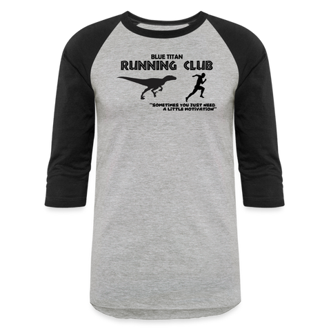 Blue TItan Running Club, Dinosaur Motivation - heather gray/black